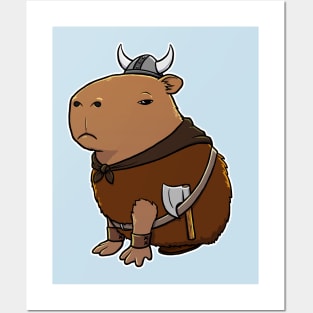 Capybara Viking Costume Posters and Art